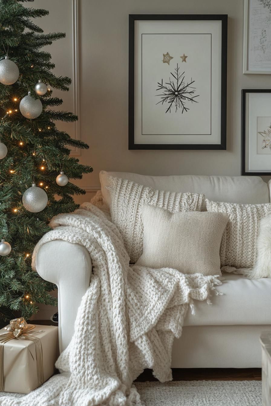20 Minimalist Christmas Decor Ideas You’ll Love in 2025 33 13. Sleek Holiday Typographic Prints-1