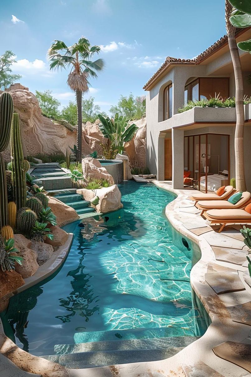 21 Stunning Small Pool Design Ideas For Tiny Backyards 42 15. Desert Oasis Pool Design Ideas-2
