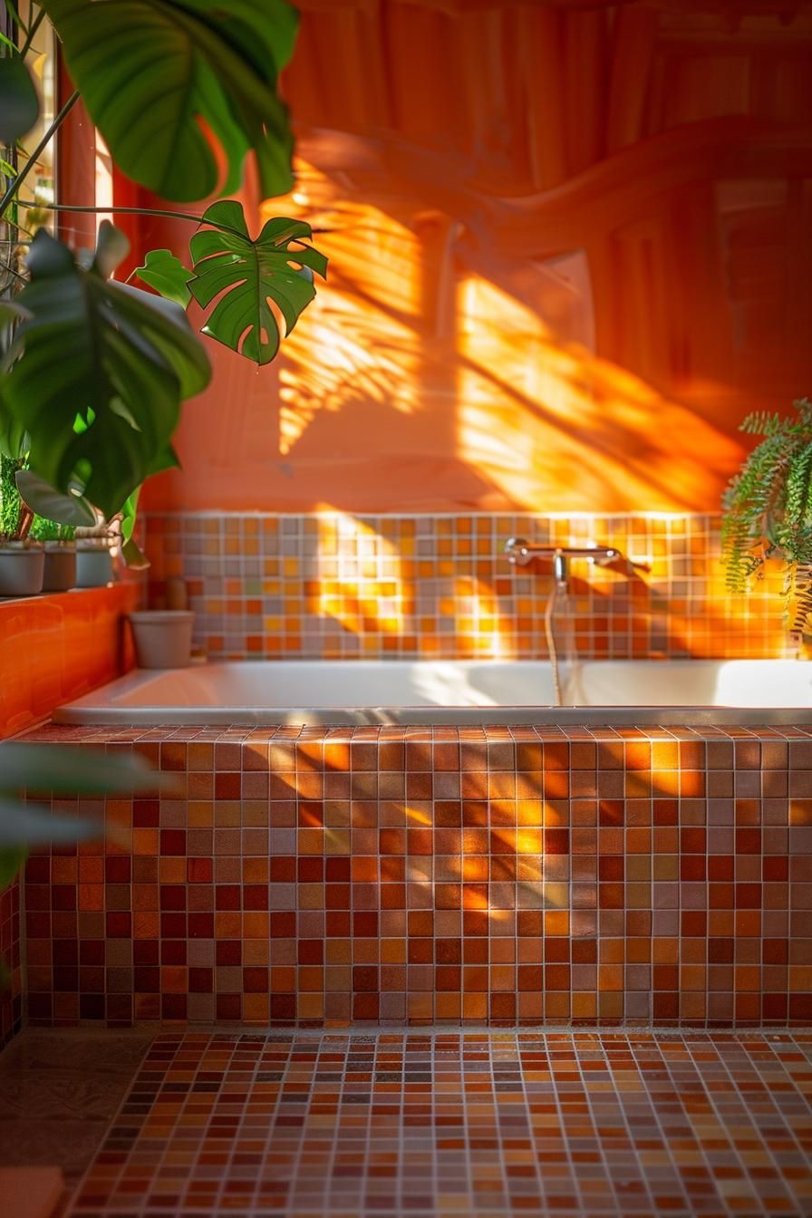 4. Warm Sunset Mosaic Tiles Section-1