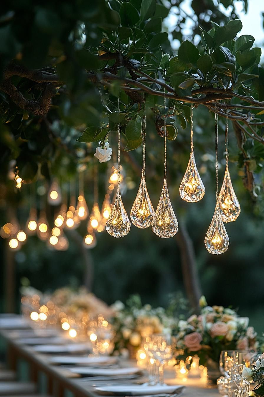 15 Modern Christmas Decor Ideas For 2025 25 10. Crystal-Drop Branch Display Feature-1