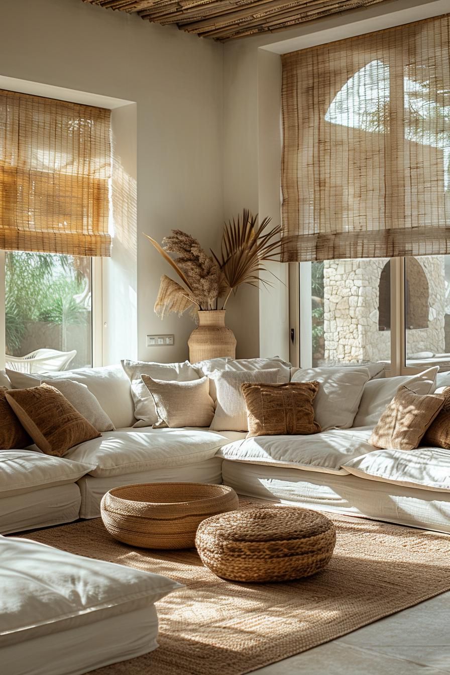 15 Chic Neutral Coastal Living Room Ideas You Will Love 15 6. Coastal Storage Solutions: Wicker Baskets-0