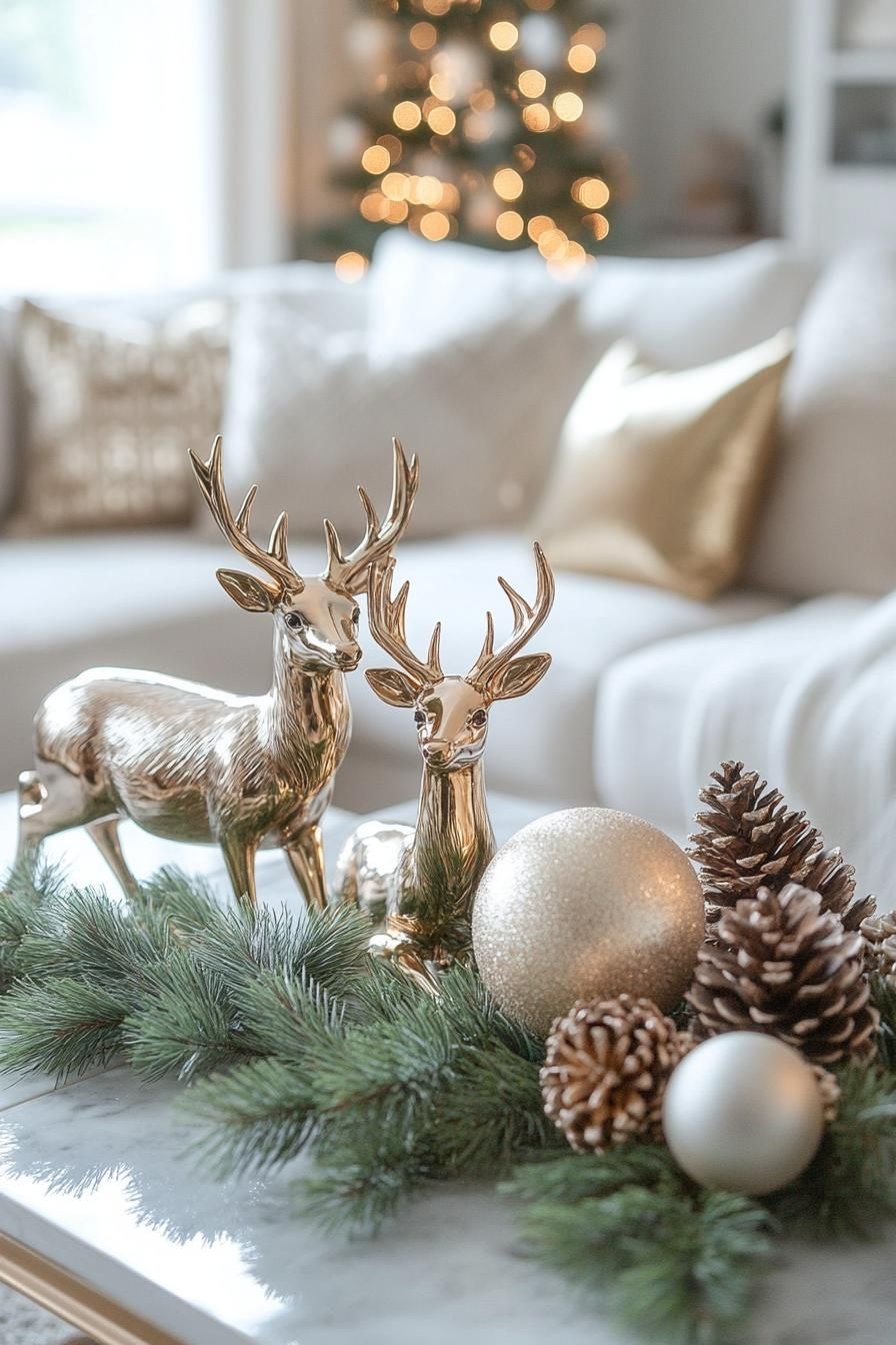 11. Chic Holiday Decor with Deer-0