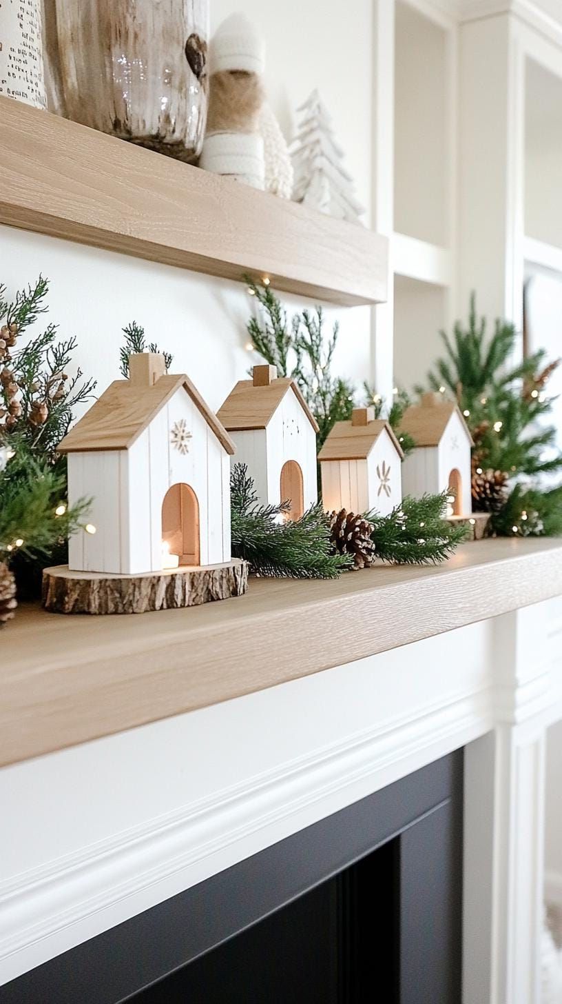 19 Best Winter Mantle Decor Ideas To Cozy Up Your Home In 2025 14 4. Charming Farmhouse Mantle Decor Ideas-2