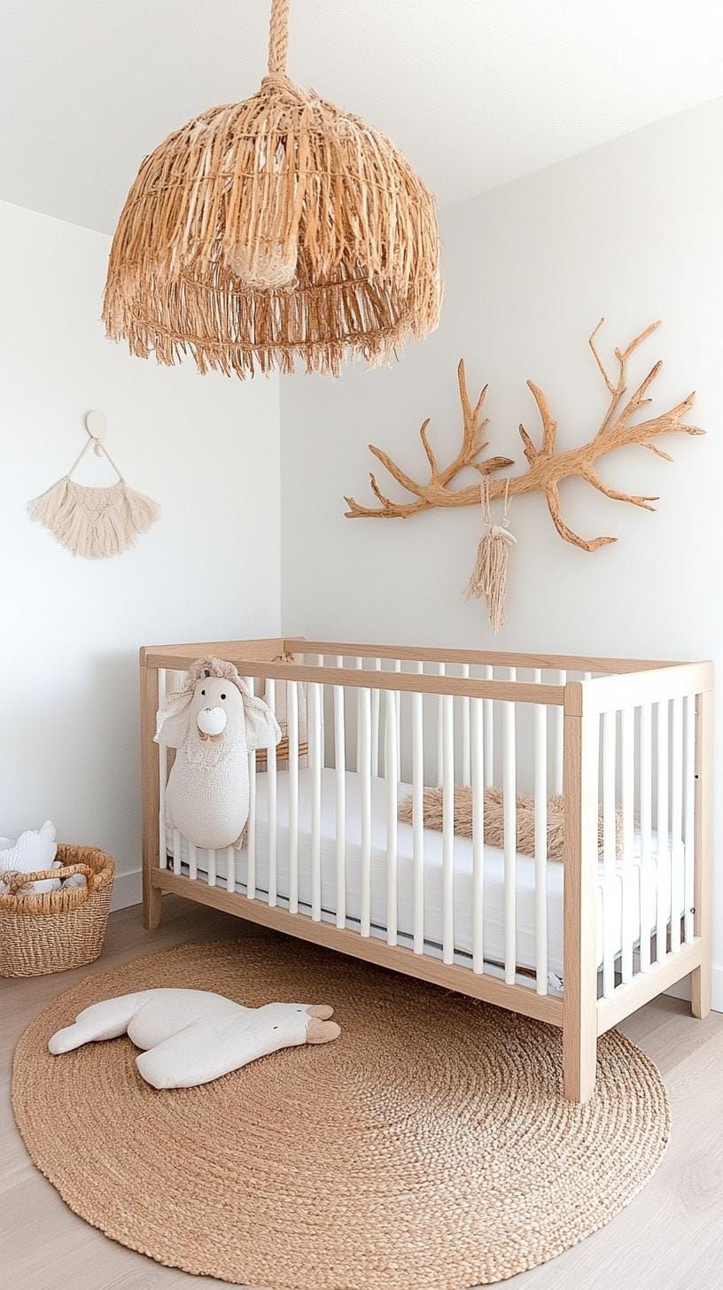 15. Wood Nymph Nest with Driftwood Decor and Neutral Tones-0