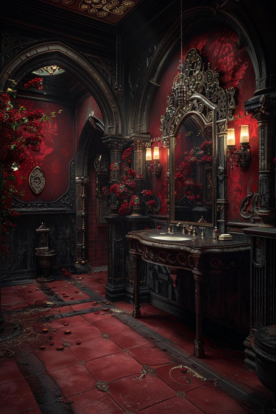23 Dream Bathrooms to Inspire Your Creative Genius 16 8. Medieval-Inspired Opulence-1