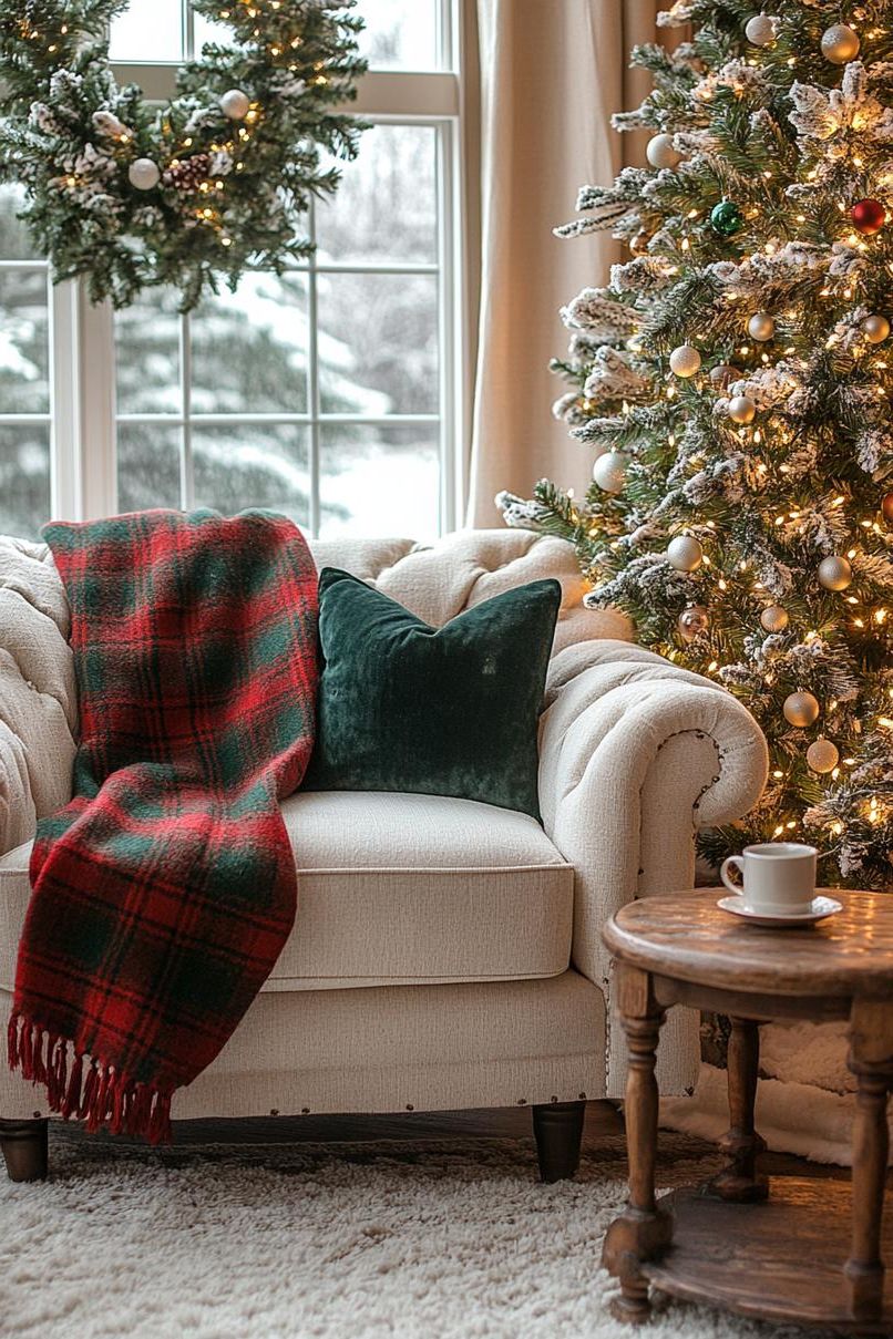 5. Festive Armchair Throw Decoration-0