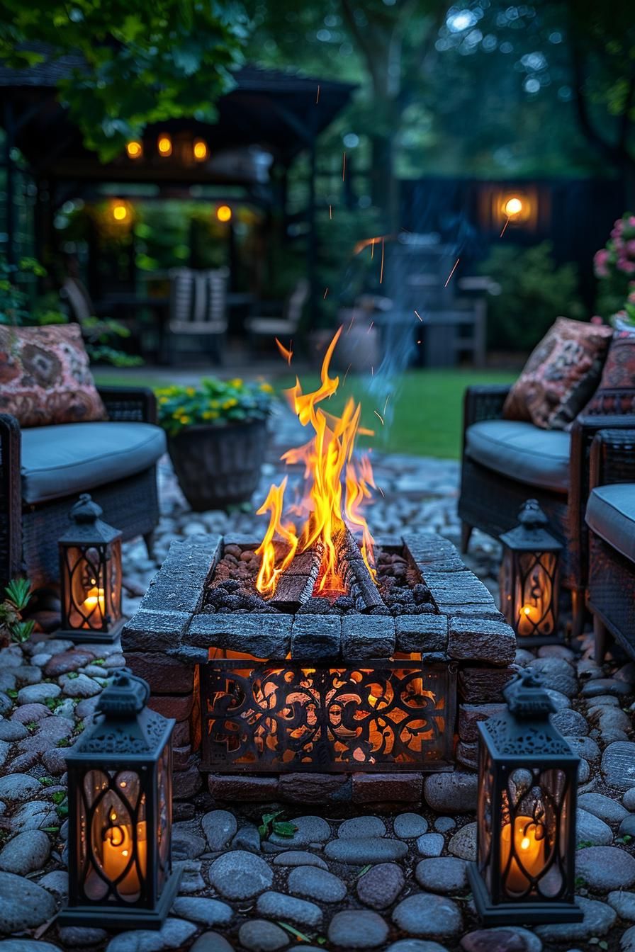 6. Rustic Brick Fire Pit Inspiration-1
