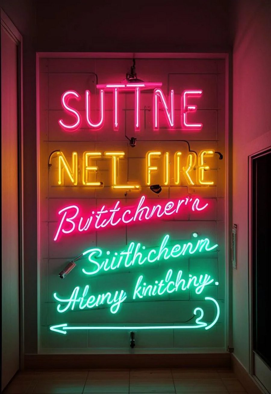 23. Quirky Neon Kitchen Quotes