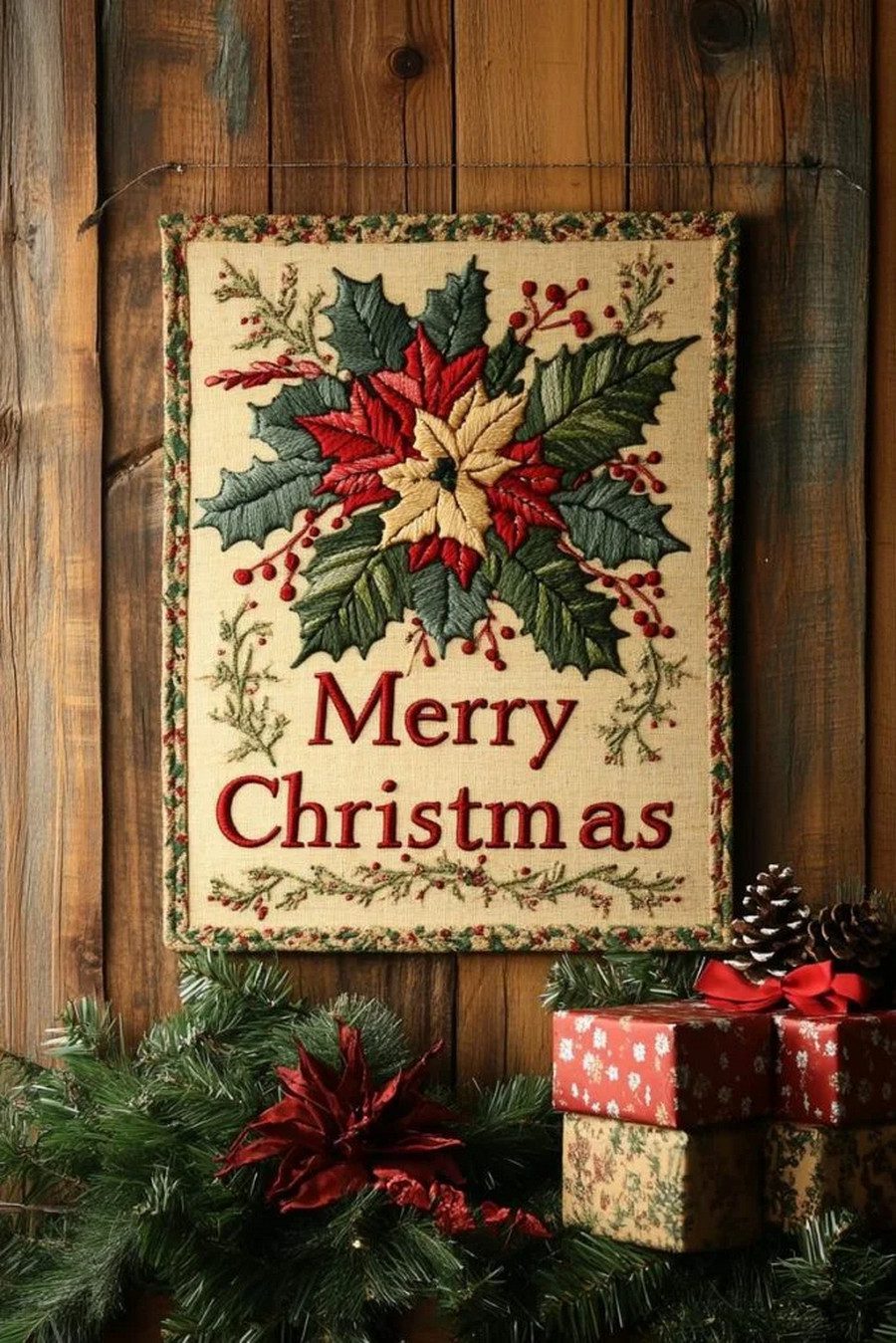 19 Unique Boho Christmas Decor Ideas 46 Boho Christmas Wall Banner Glam 1