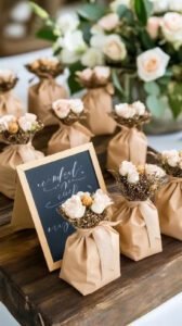Creative seed packet wedding favors display for guests 2