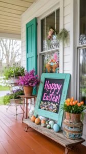 Whimsical Easter Window Frame Decor-2