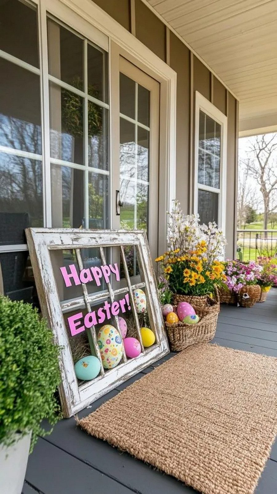 Whimsical Easter Window Frame Decor-3