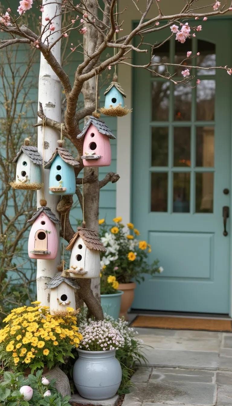 2. Enchanting Easter Birdhouse Display-2