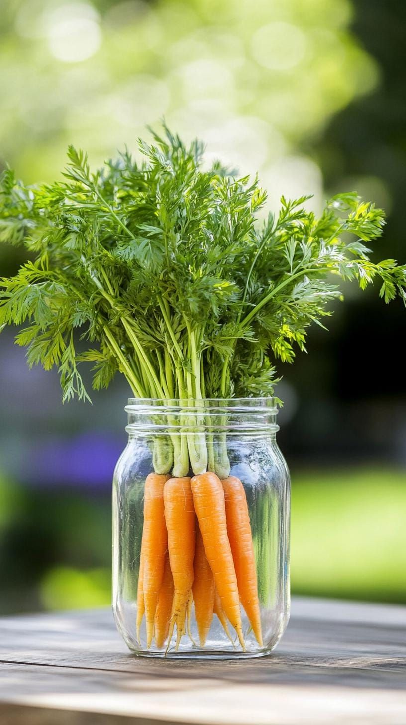 16 Best Easter Centerpieces to Elevate Your Table Decor in 2025 5 2. Glass jar vase with a bundle of fresh carrots-0
