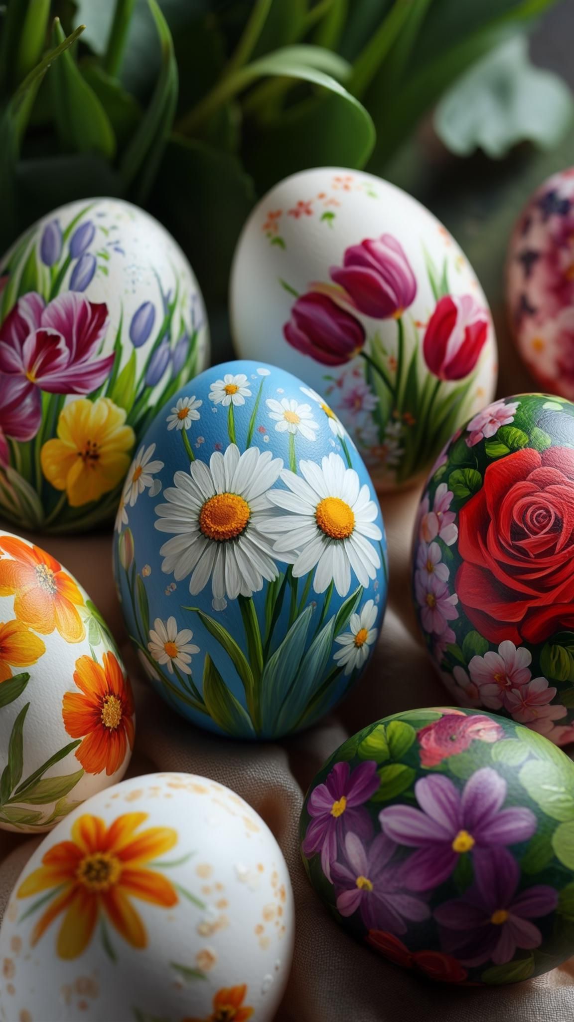 1. Hand-painted eggs with intricate floral patterns-0