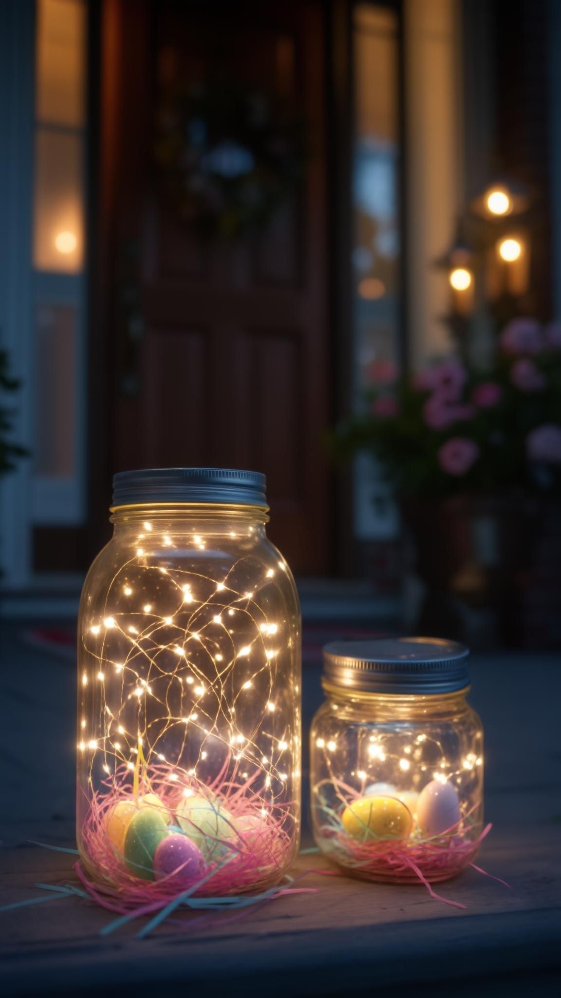 15. Mason Jar Lantern Easter Decor-0