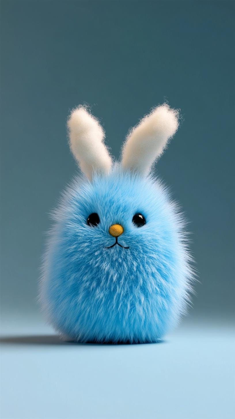 12. Blue bunny with fluffy cotton tail illustration-1