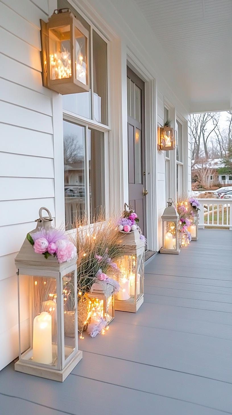 15. Mason Jar Lantern Easter Decor-1