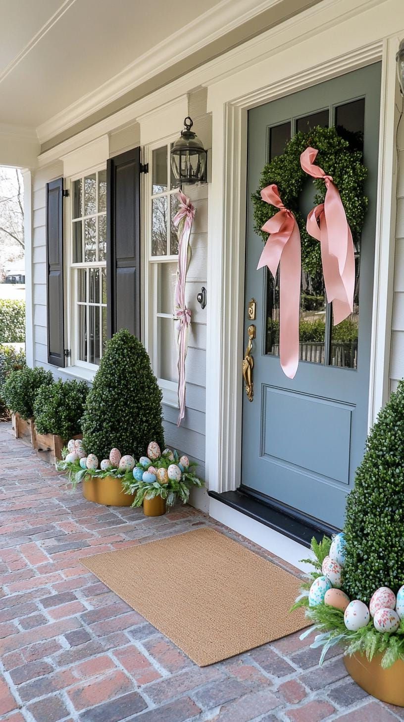 11. Elegant Easter Porch Topiary Showcase-2