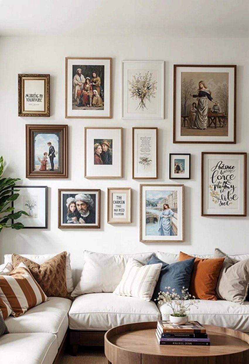 4. Eclectic Frame Gallery Wall Inspiration 1