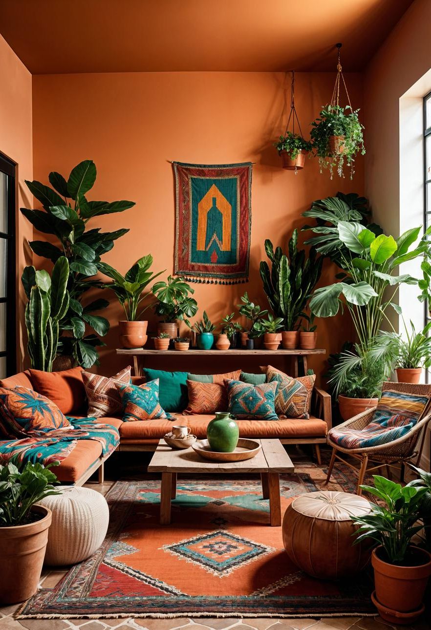 9. Terracotta-Inspired Eclectic Living Vibes-2