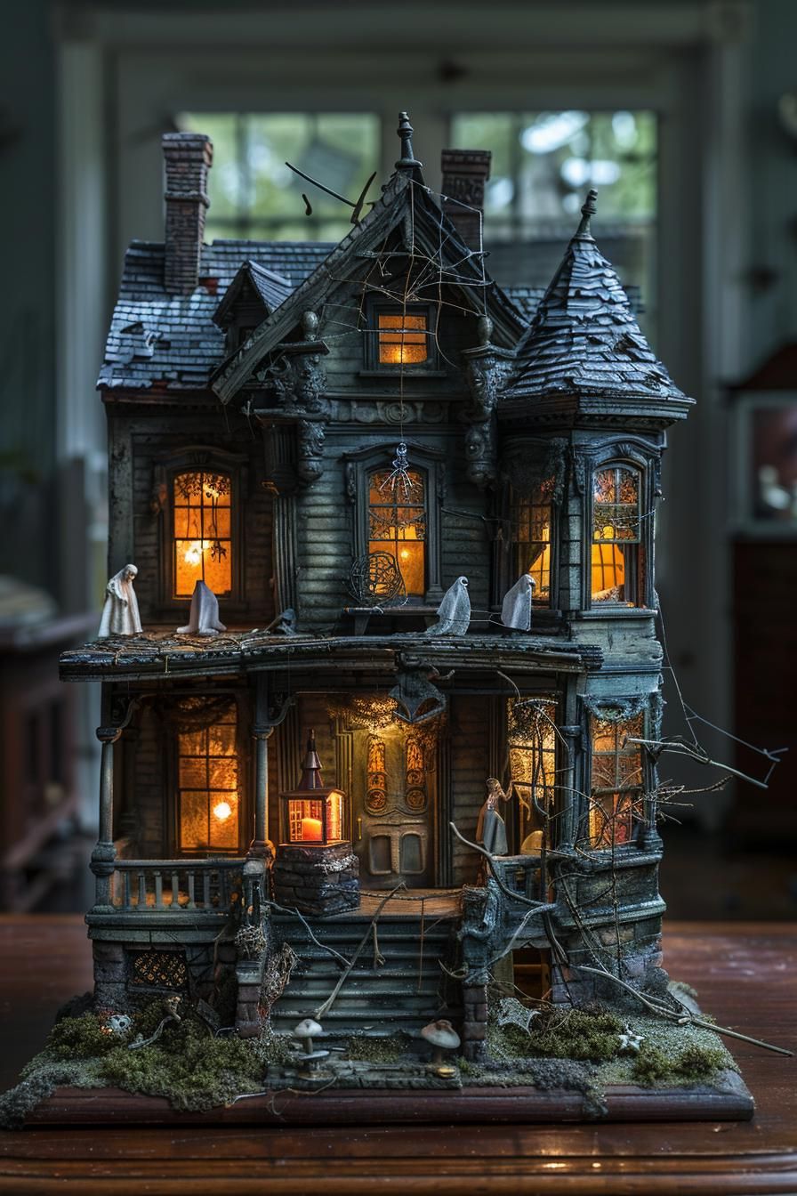 3. Spooky Dollhouse Halloween Decor-1
