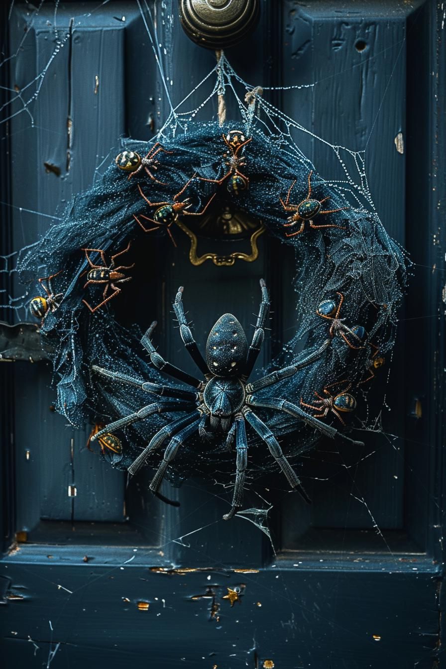 10. Spooky Spiderweb Wreath Ideas-1