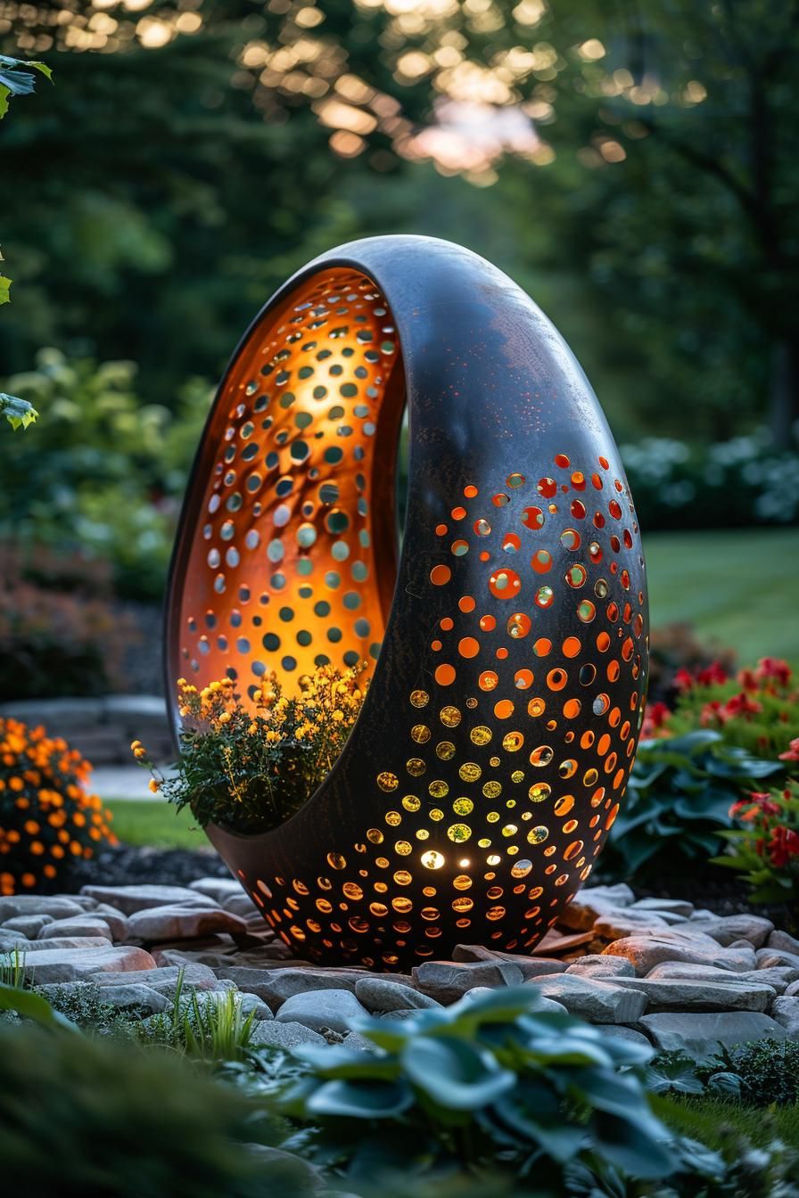 33 Creative DIY Yard Art Ideas You’ll Love To Craft 63 25. Metal Cut-Out Sculpture Ideas-2