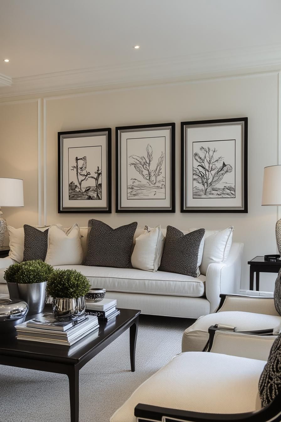 12. Elegant Monochromatic Quote Gallery Wall-2