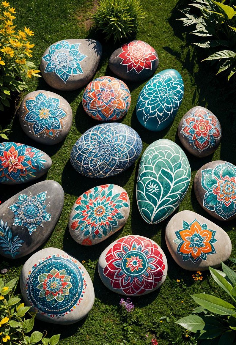 33 Creative DIY Yard Art Ideas You’ll Love To Craft 45 16. Rock Painting Yard Art Ideas-1