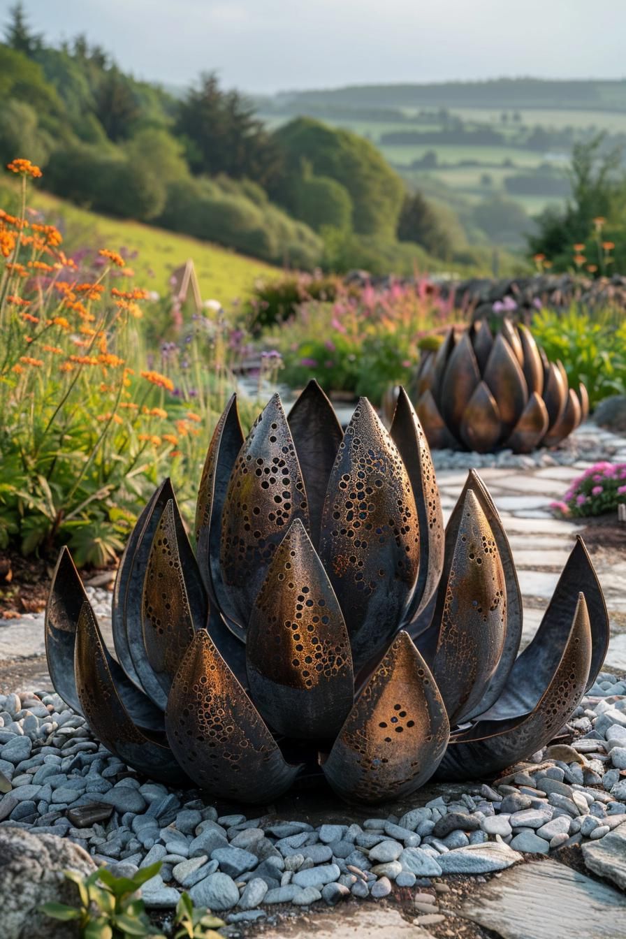 26 Easy Metal Garden Art Ideas To Inspire 24 8. Seed Pod Sculptures Gallery-1