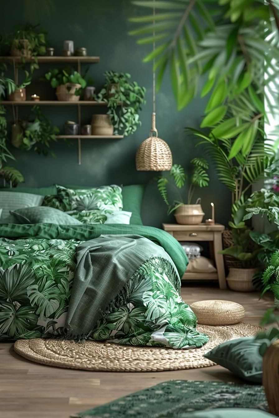 19 Best Earthy Modern Bedroom Ideas for a Cozy Retreat 20 6. Wilderness-Inspired Bedroom Decor-0