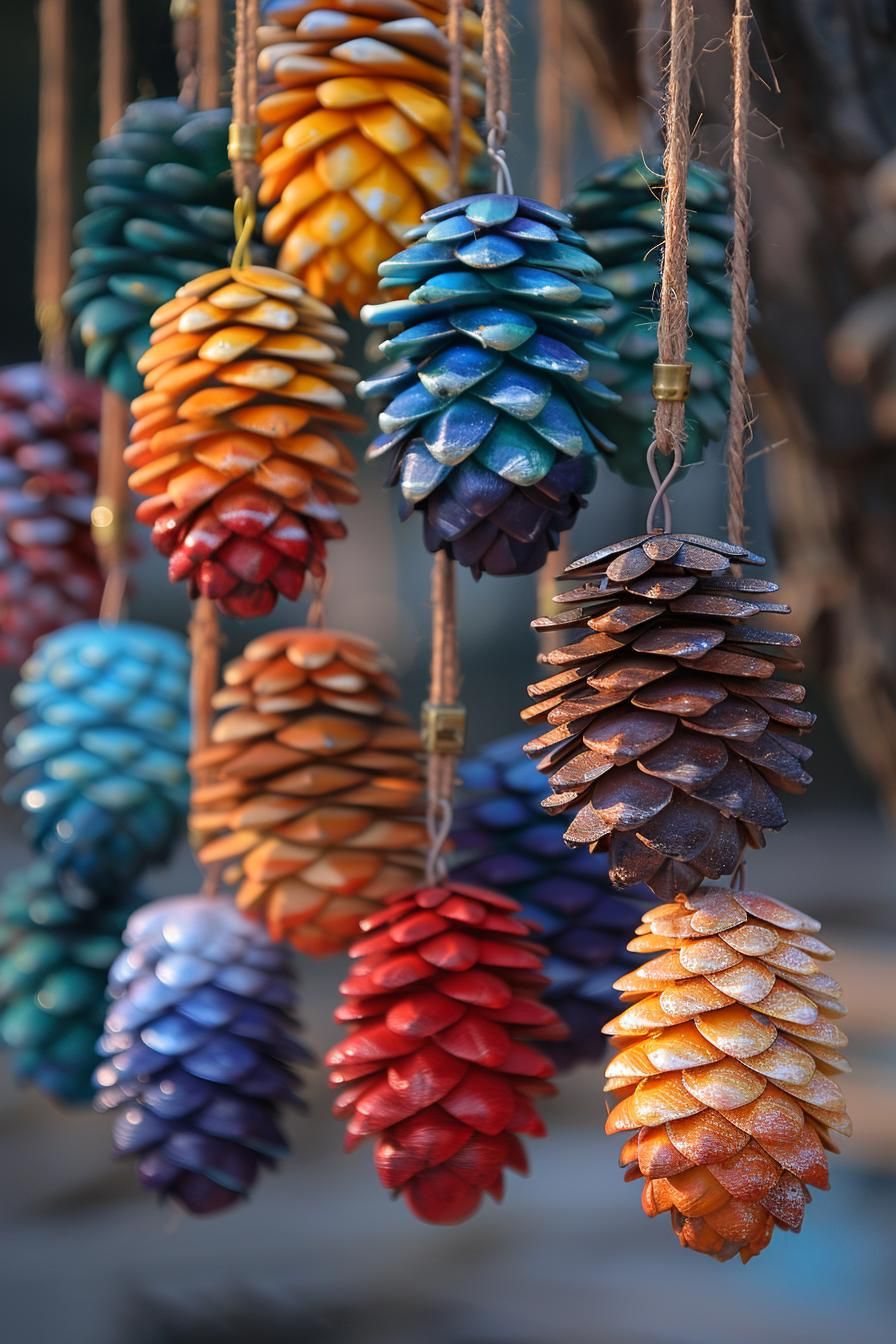 33 Creative DIY Yard Art Ideas You’ll Love To Craft 11 4. Pinecone yard art inspiration-0