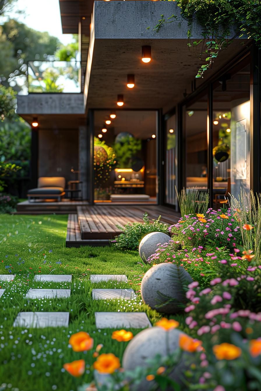 33 Creative DIY Yard Art Ideas You’ll Love To Craft 21 7. Concrete Sphere Garden Decor-1