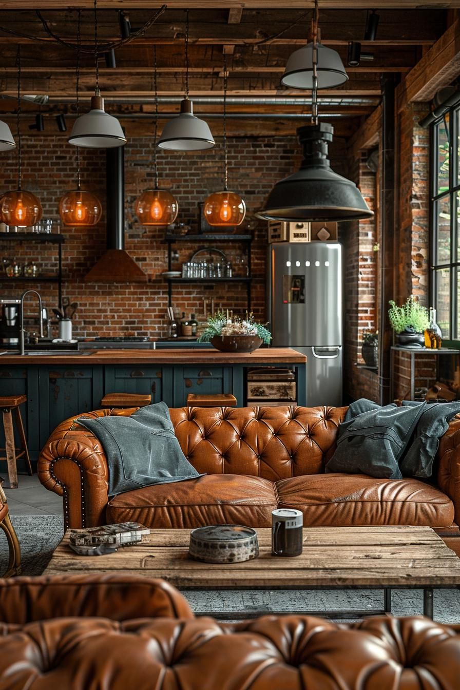 7. Rustic Industrial Living Room Inspiration-0
