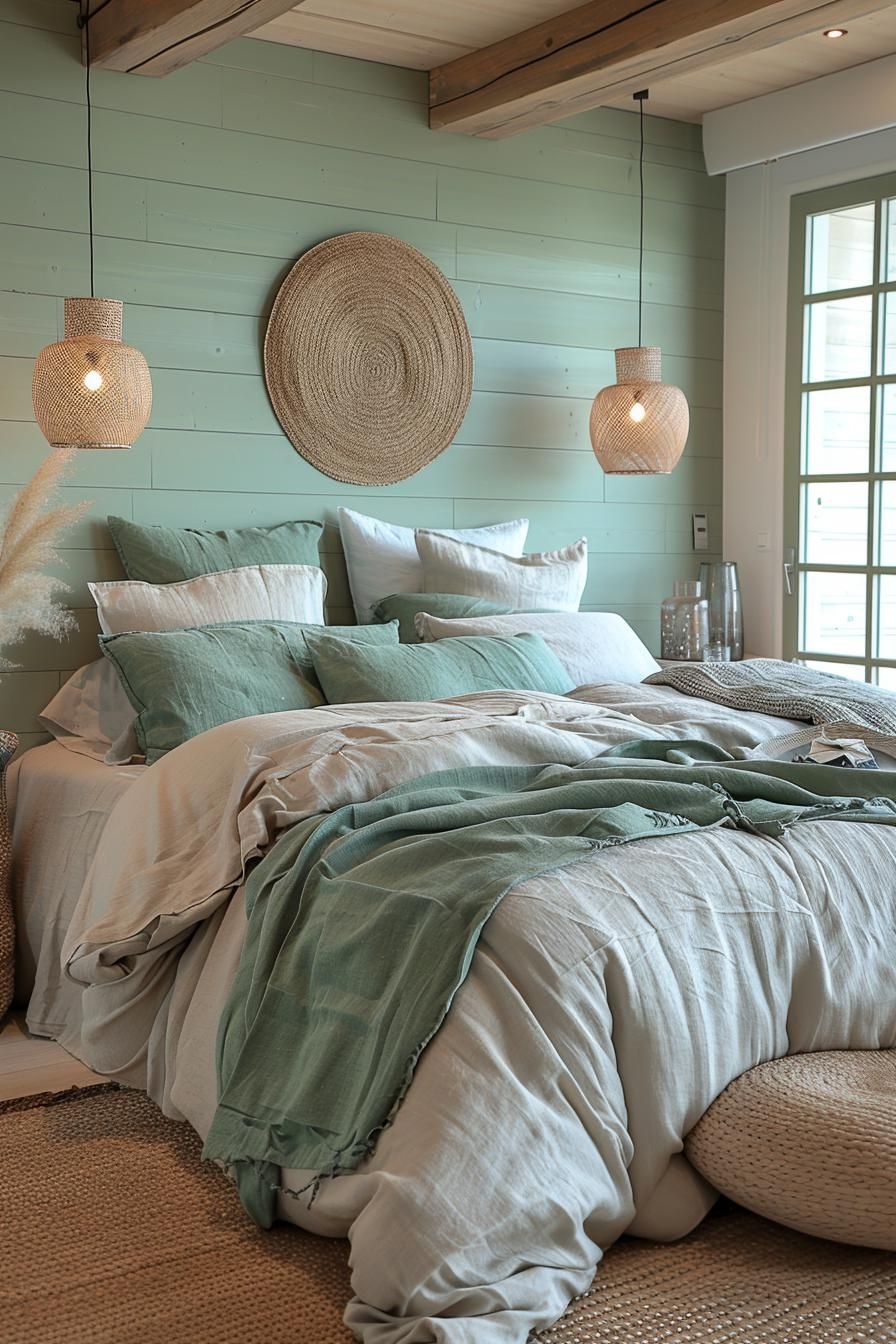 19 Best Earthy Modern Bedroom Ideas for a Cozy Retreat 17 5. Earthy Coastal Bedroom Inspiration-1