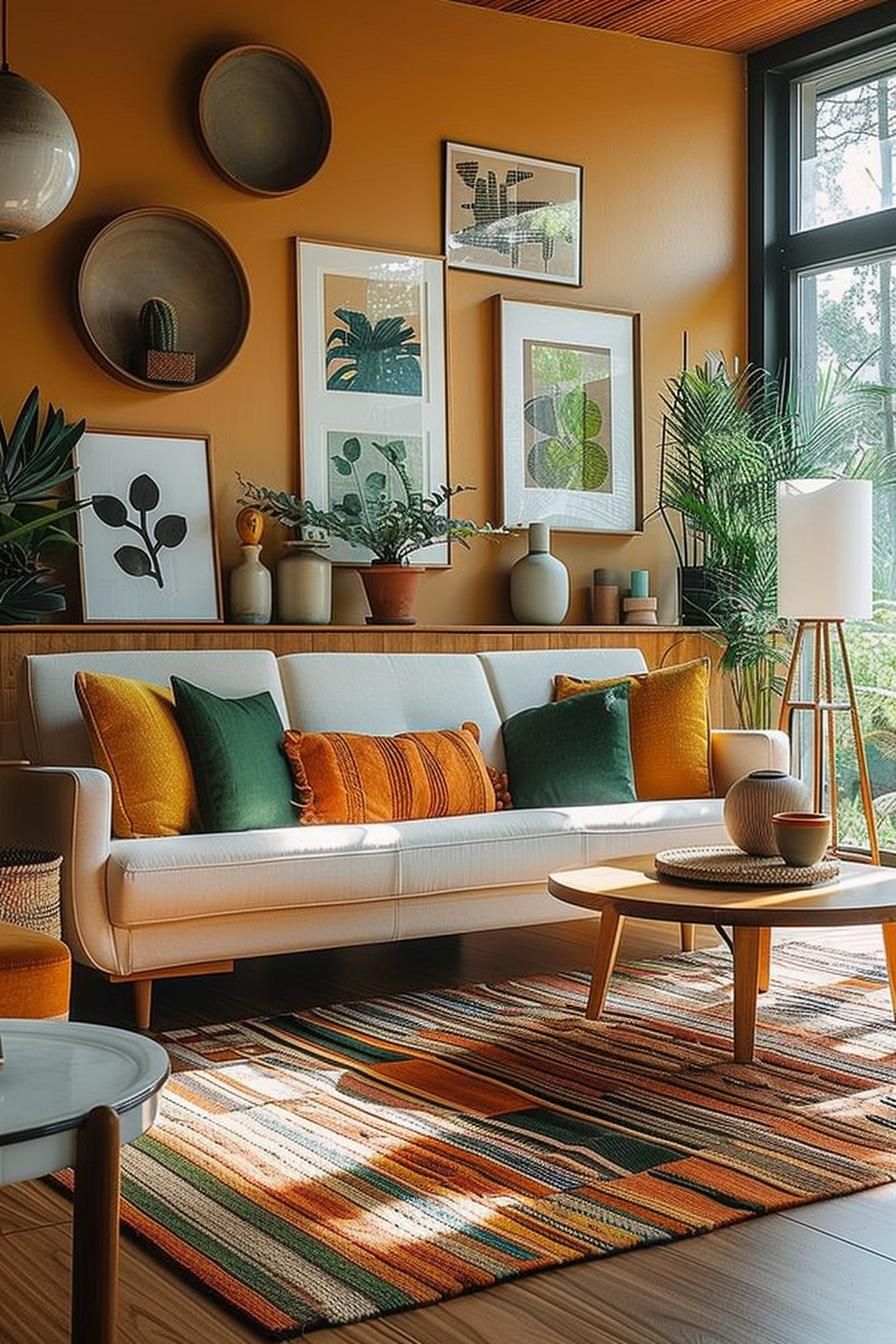 18 Colorful Mid Century Modern Living Room Designs 42 14. Scandi-MCM Fusion: Clean Lines, Bold Colors