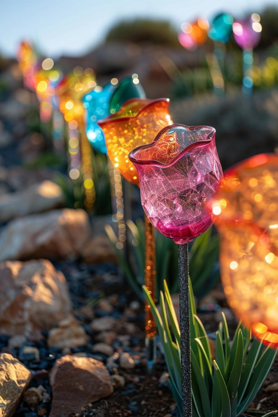 33 Creative DIY Yard Art Ideas You’ll Love To Craft 31 11. Glass Garden Stake Inspiration-0