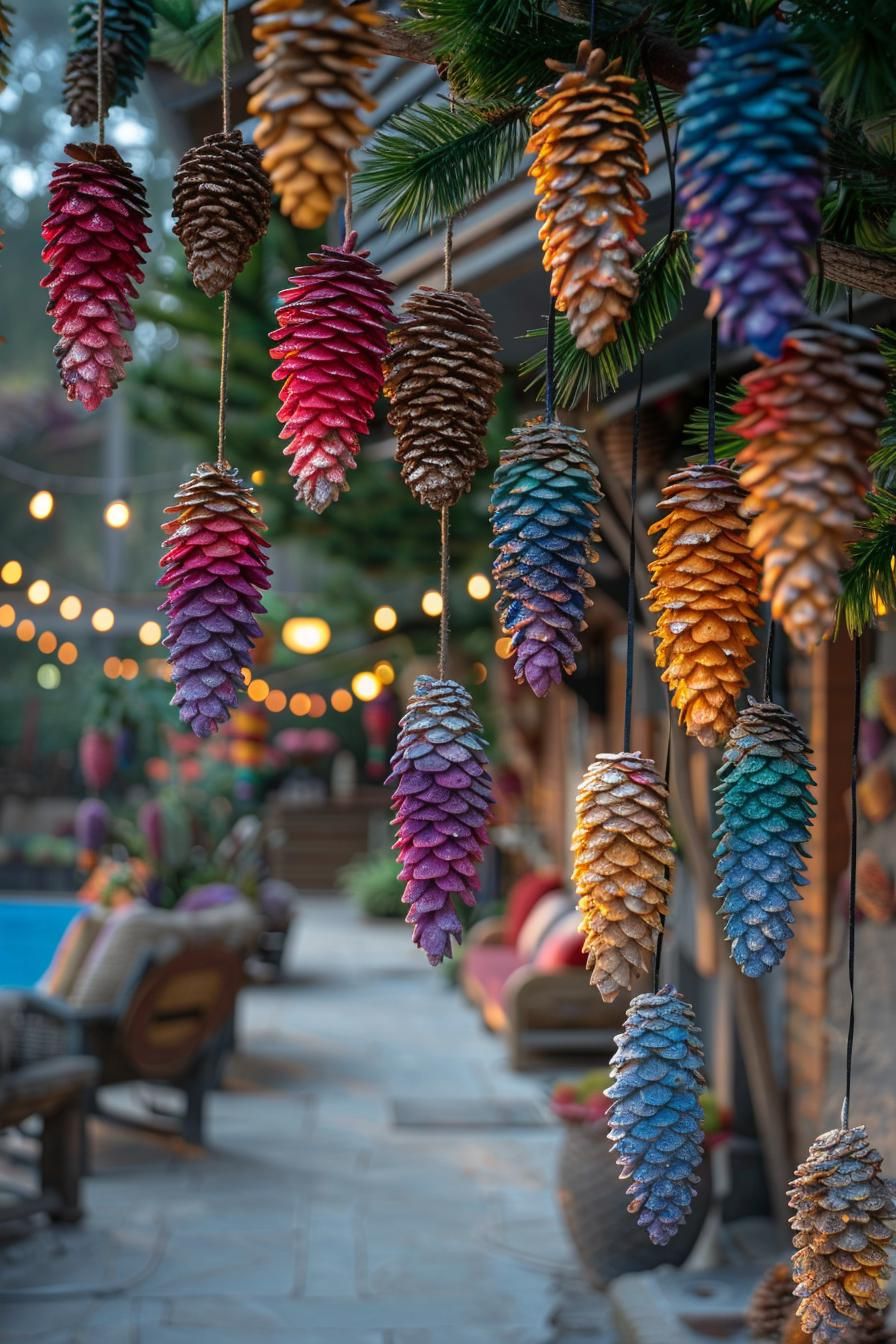 33 Creative DIY Yard Art Ideas You’ll Love To Craft 12 4. Pinecone yard art inspiration-1