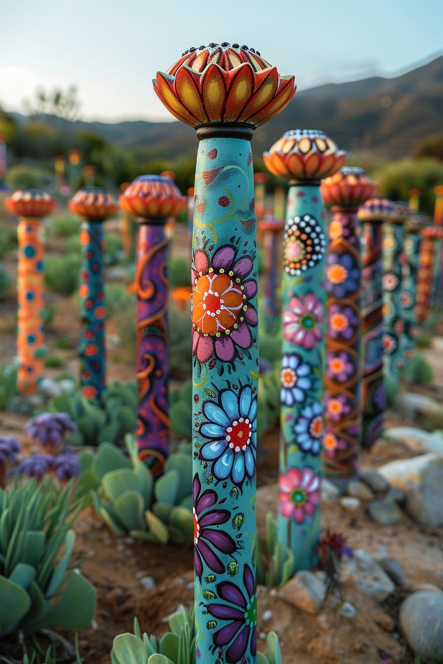 33 Creative DIY Yard Art Ideas You’ll Love To Craft 59 23. Creative Garden Stake Art Designs-1