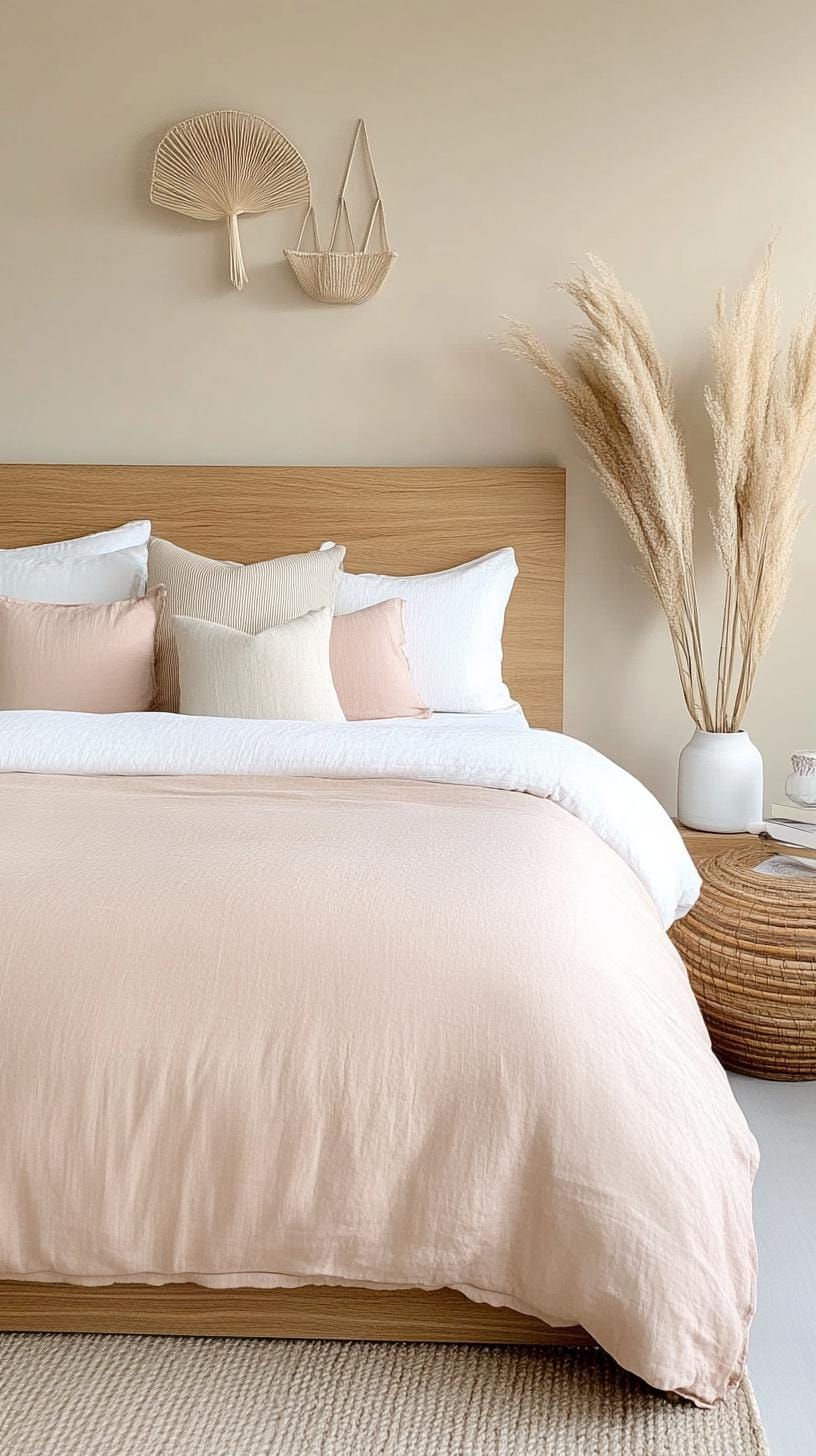 20 New Minimalist Bedroom Ideas to Inspire Your 2025 Refresh 27 8. Desert Minimalism: Adopt a soft desert color palette with sandy beiges and muted pinks-1