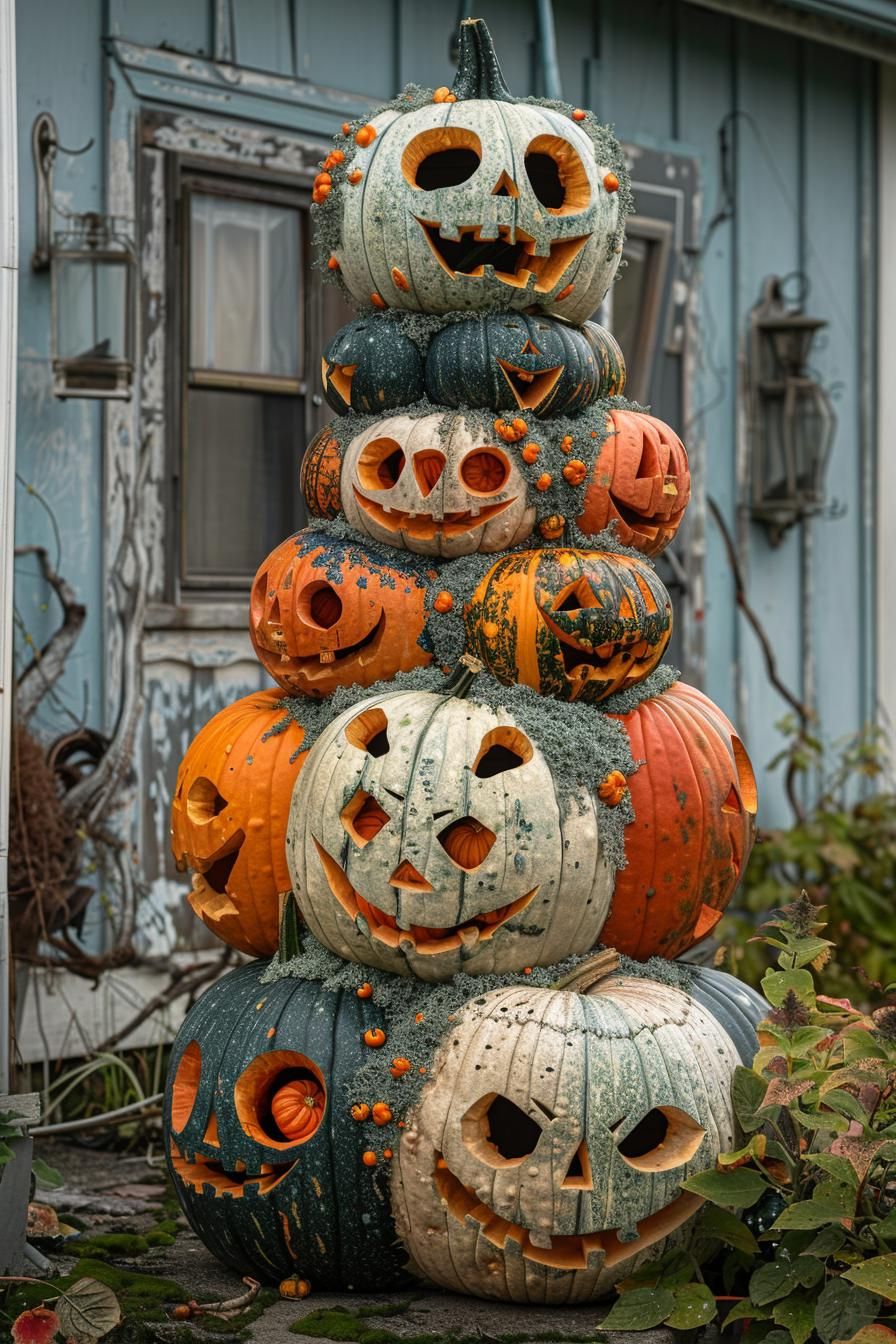 12. Diverse Pumpkin Topiary Ideas-3