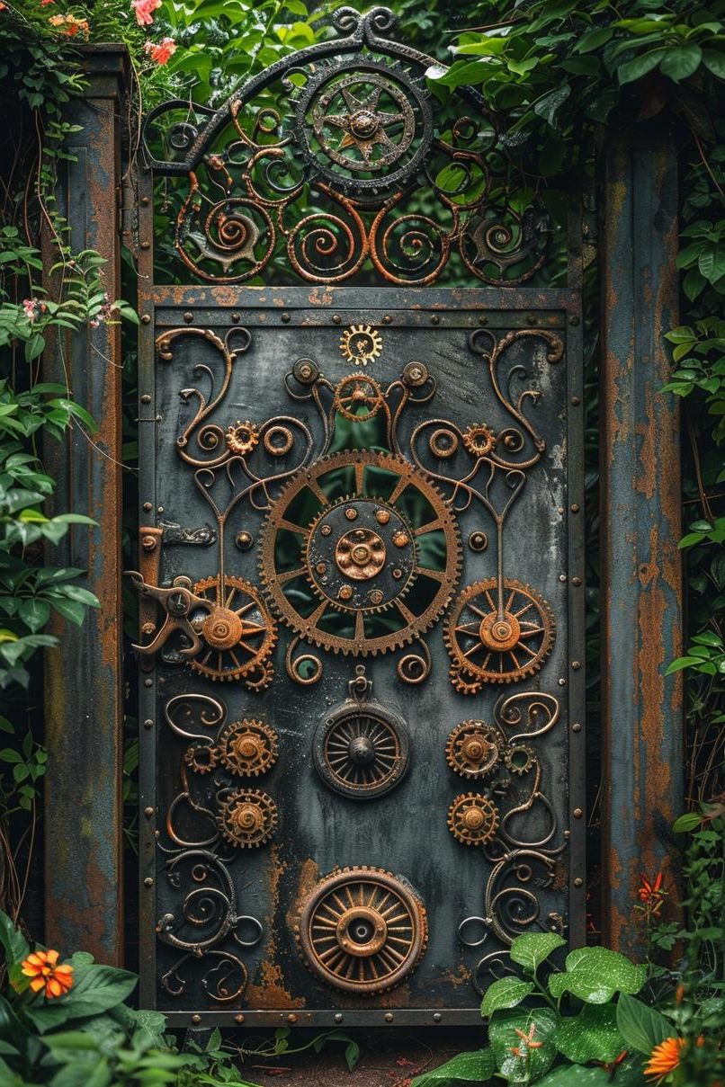 26 Easy Metal Garden Art Ideas To Inspire 11 3. Industrial Wall Art Designs-2
