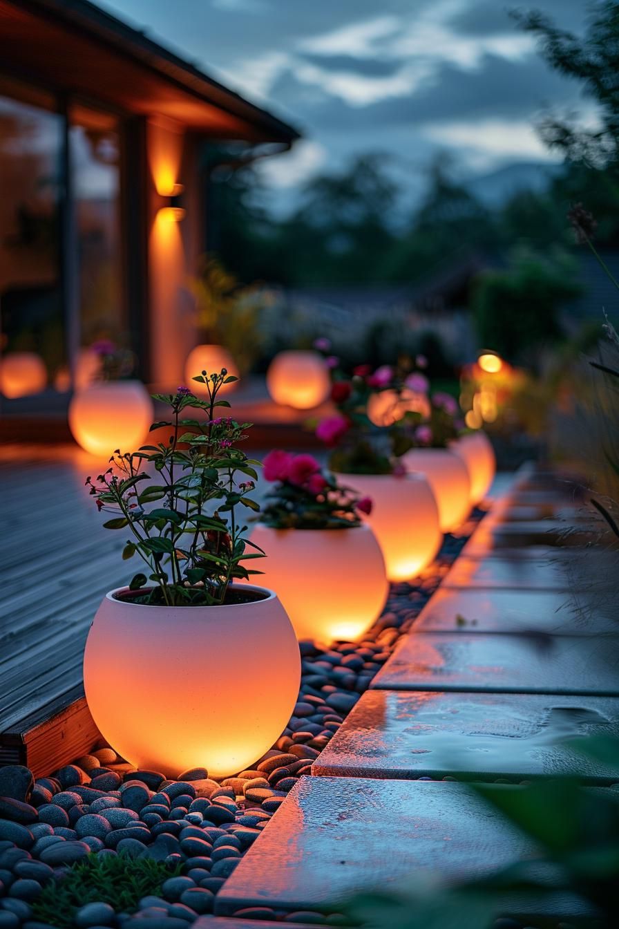 33 Creative DIY Yard Art Ideas You’ll Love To Craft 26 9. Glowing Garden Planter Projects-0
