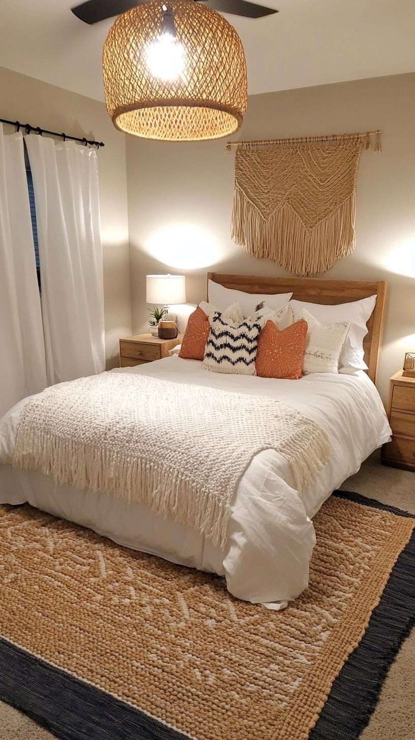 20 Gorgeous Boho Bedroom For Teens: Ideas For 2025 28 9. Tassel and Fringe Details: Accent throw blankets, pillows, and curtains with fringe and tassel details for added texture-2