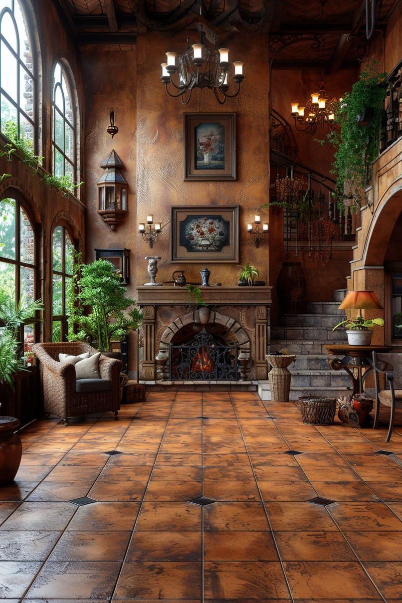 18. Mediterranean Earthy Living Room Aesthetic-3