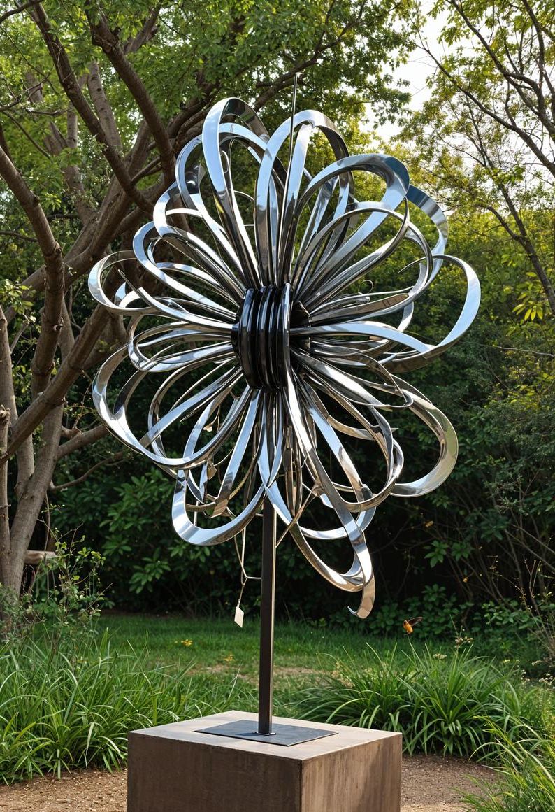 26 Easy Metal Garden Art Ideas To Inspire 33 12. Whimsical Kinetic Metal Garden Sculptures-1