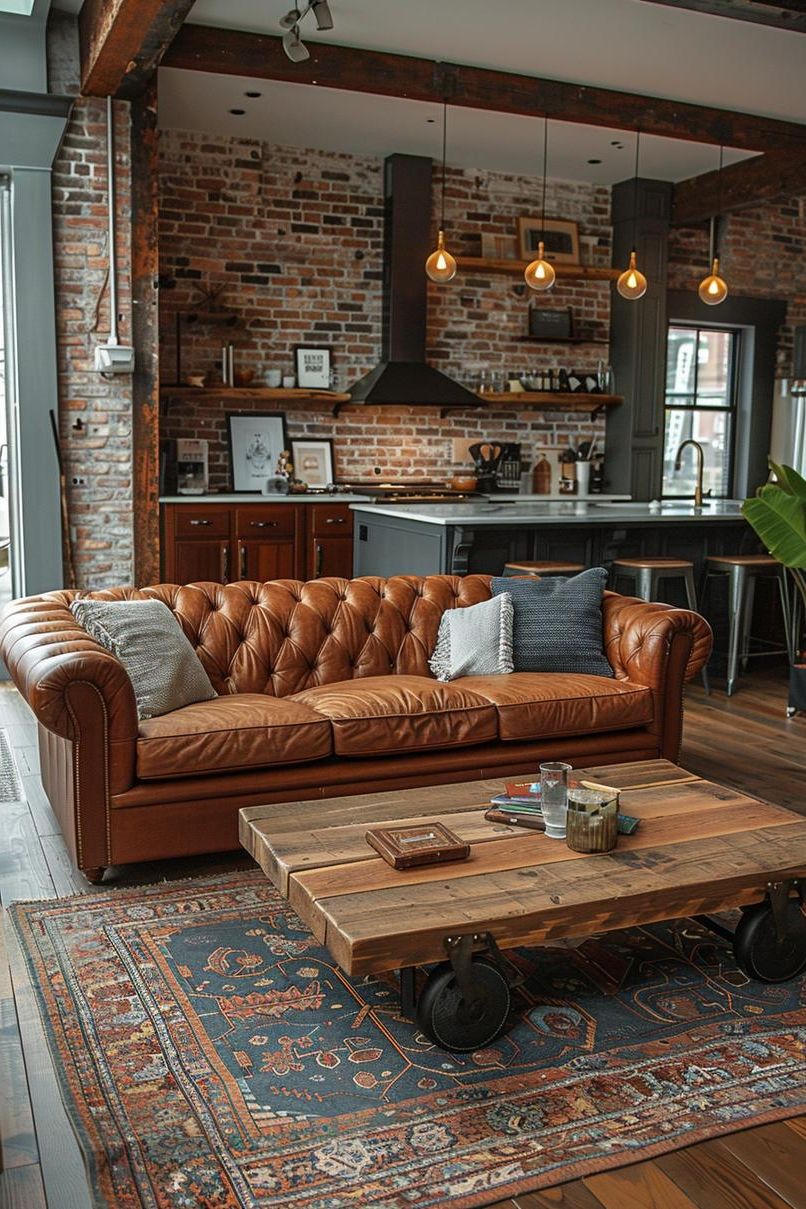 7. Rustic Industrial Living Room Inspiration-1