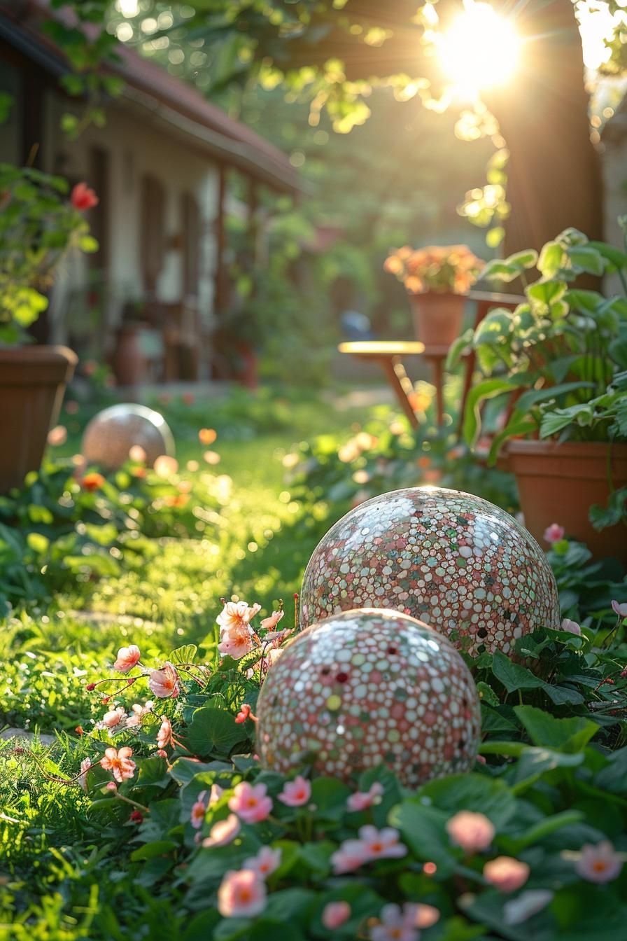 33 Creative DIY Yard Art Ideas You’ll Love To Craft 37 13. Marble Garden Ball Creations-1