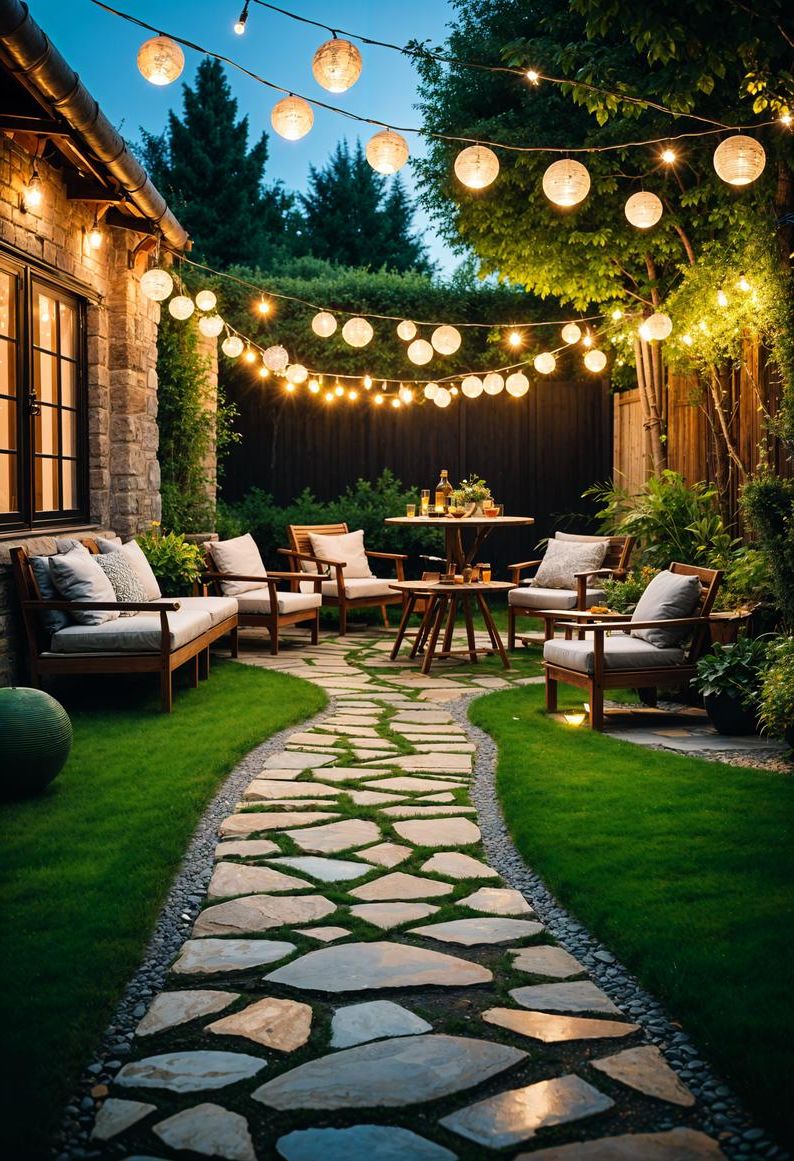 33 Creative DIY Yard Art Ideas You’ll Love To Craft 74 30. String Light Sphere Art Ideas-2